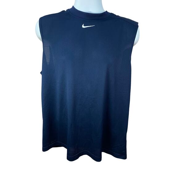 Nike Sleeveless Dri-FIT Shirt – Blue, Size Large Athletic Performance Top - Picture 1 of 7